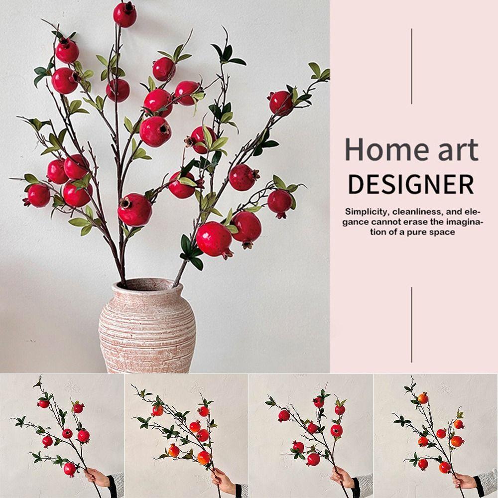 Simulation Artificial Pomegranate Long Branch Artificial Plants Garden Decoration