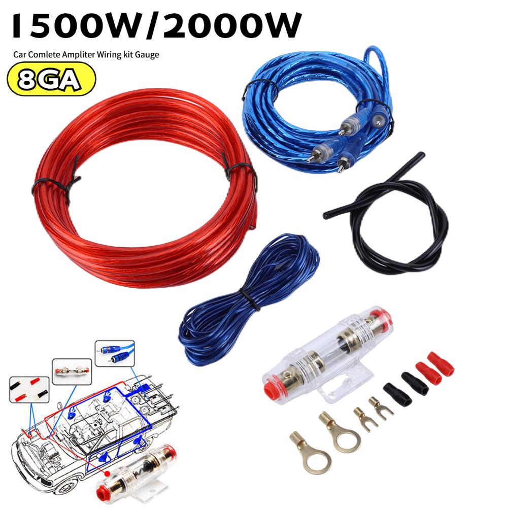 1500 Вт Автомобильные Аудио Колонки Комплект Проводки 18 AWG RCA Сабвуфер Усилитель Мощности AMP Проводка Держатель Предохранителя Провод Кабель Модификация Автомобиля