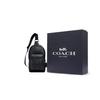 Coach West 20 Классический Логотип Многофункциональная Карманная Сумка-Кроссбоди из Покрытого Холста и Кожи Мужская Сумка-Кроссбоди Черная 2853-QBAF4