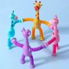Telescopic Giraffe Educational Toy with Suction Cups for Interactive Parent-Child Play