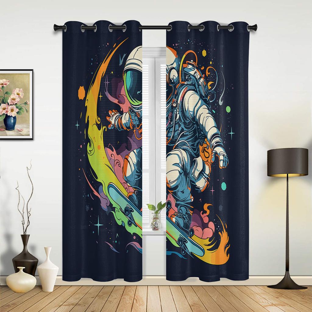 Cartoon Cute Unicorn Windows Curtains for Living Room Child Bedroom Window Treatment Blinds Kitchen Curtains