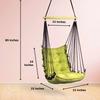Хлопковый качающийся гамак, подвесное кресло-качалка/качели-гамак для взрослых и детей/качели для внутреннего использования на открытом воздухе, в саду и патио/прочный портативный Jhula - зеленый