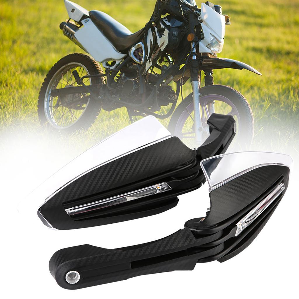 2pcs 7 8  Universal Motorcycle Hand Guards LED Turn Signal DRL Indicator Protector