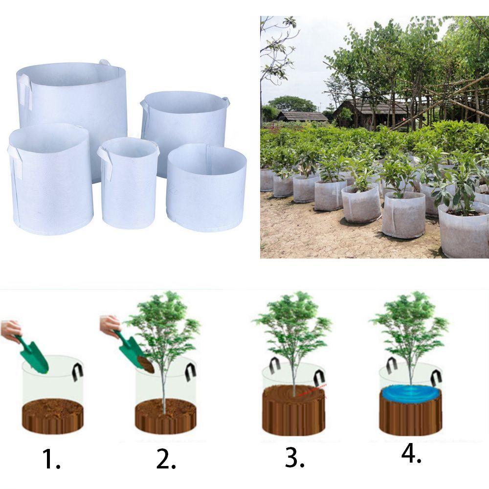 Eco-friendly Aeration Container Thickening Root Container Plant Pouch Round Fabric Pots Grow Bag