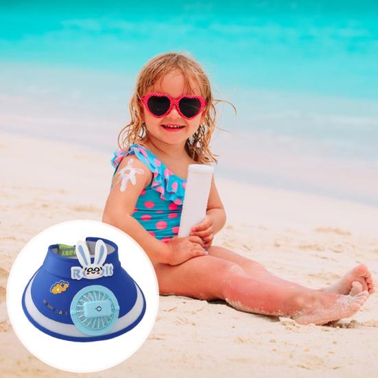 Детская шляпа с солнцезащитным козырьком, дышащая летняя шляпа с широкими полями, защита от ультрафиолета, легкая шляпа для малышей с рисунком кролика