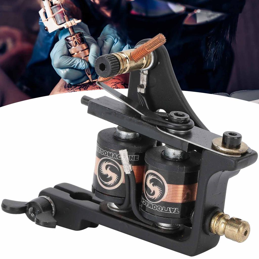 Профессиональная сплавная машинка для контура и тени, тату-машинка с мощным мотором и катушками (22016)