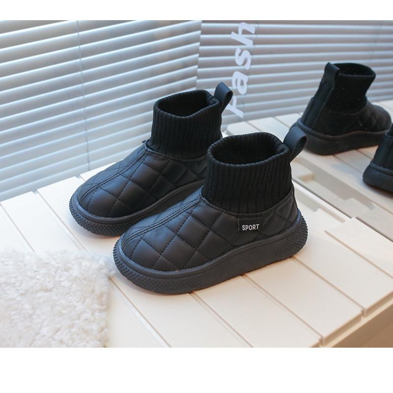 New Snow Boots Women's Winter Thick-soled Velvet Thermal Cotton Shoes Elastic Short Socks Boots Knitted Waterproof Boots