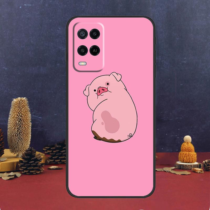 Мультяшный чехол-поросенок для Oppo A60 A80 A40 A6 A5 Pro A15 A16 A17 A57 A94 A74 A54 A76 A96 A18 A38 A58 A78 A98