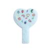 Mini Portable Love Hand Mirror Compact Plush Handle Handheld Mirror Cute Heart-shaped Makeup Tool Women