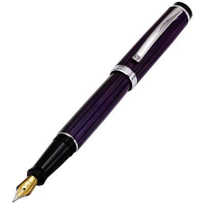 Ручка Xezo Incognito Fountain Fine Purple Layered из чистой платины с ограниченной серией, острие, лак, покрытие, ручная работа, тираж,
