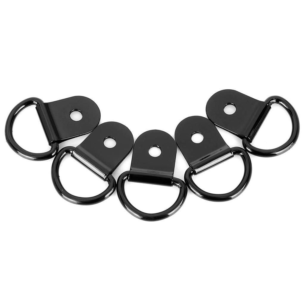 XAUTOHAUX крепежное кольцо для прицепа, D-образное кольцо, фиксированный якорь для автомобиля, грузовика, прицепа, автофургона, лодки, железо, нержавеющая сталь, черный цвет, 20 шт.