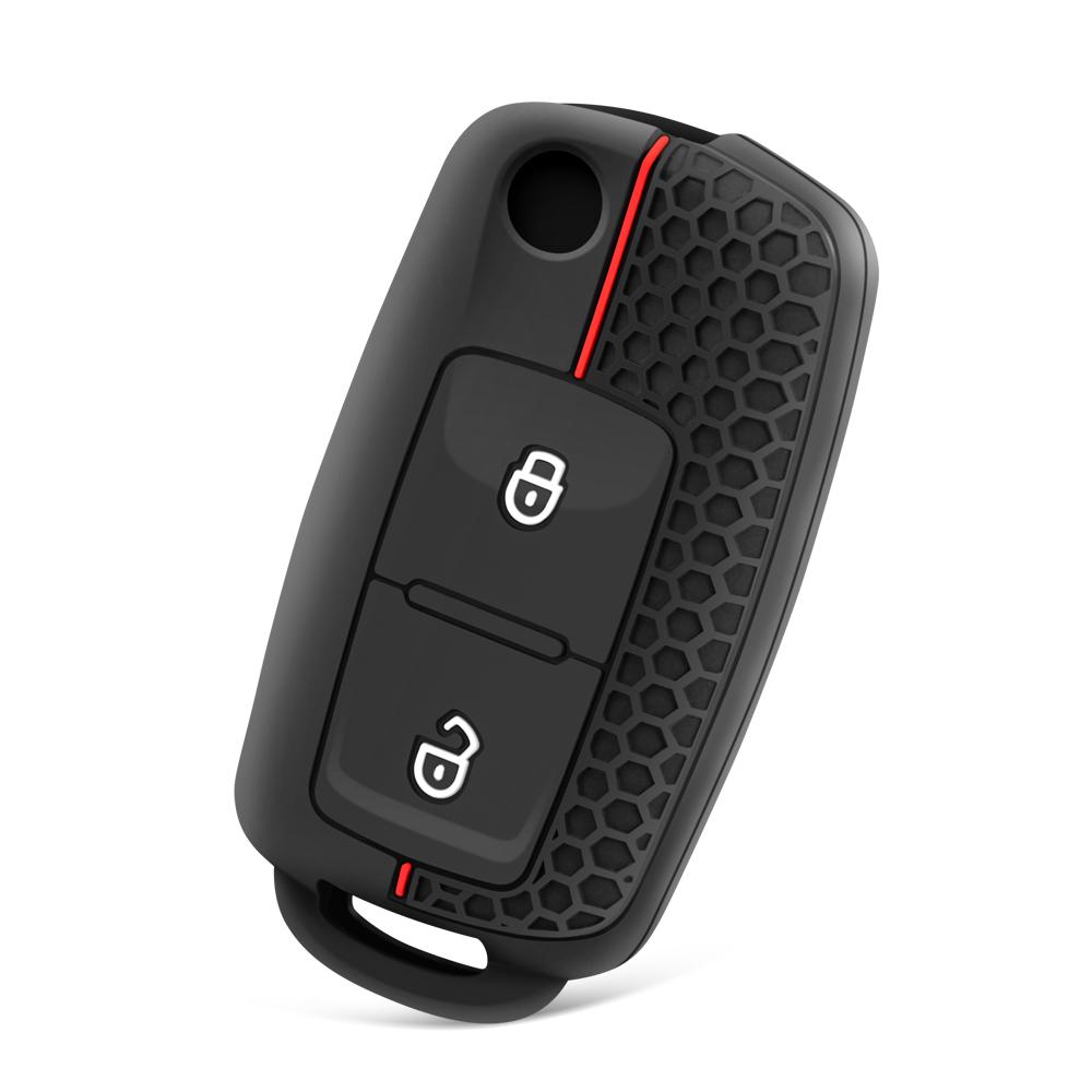 Для VW Golf Polo SKODA SEAT силиконовый чехол для ключей с 2 ​​кнопками и дистанционным брелоком в виде чехла