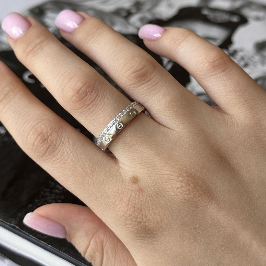 Silver Ring with Cubic Zirconia, Product Weight 3.28 G (2157243)