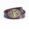 Cowhide Belt, Cow Head Retro Belt, The Whole Two-layer Cowhide Fashionable and Simple Belt.