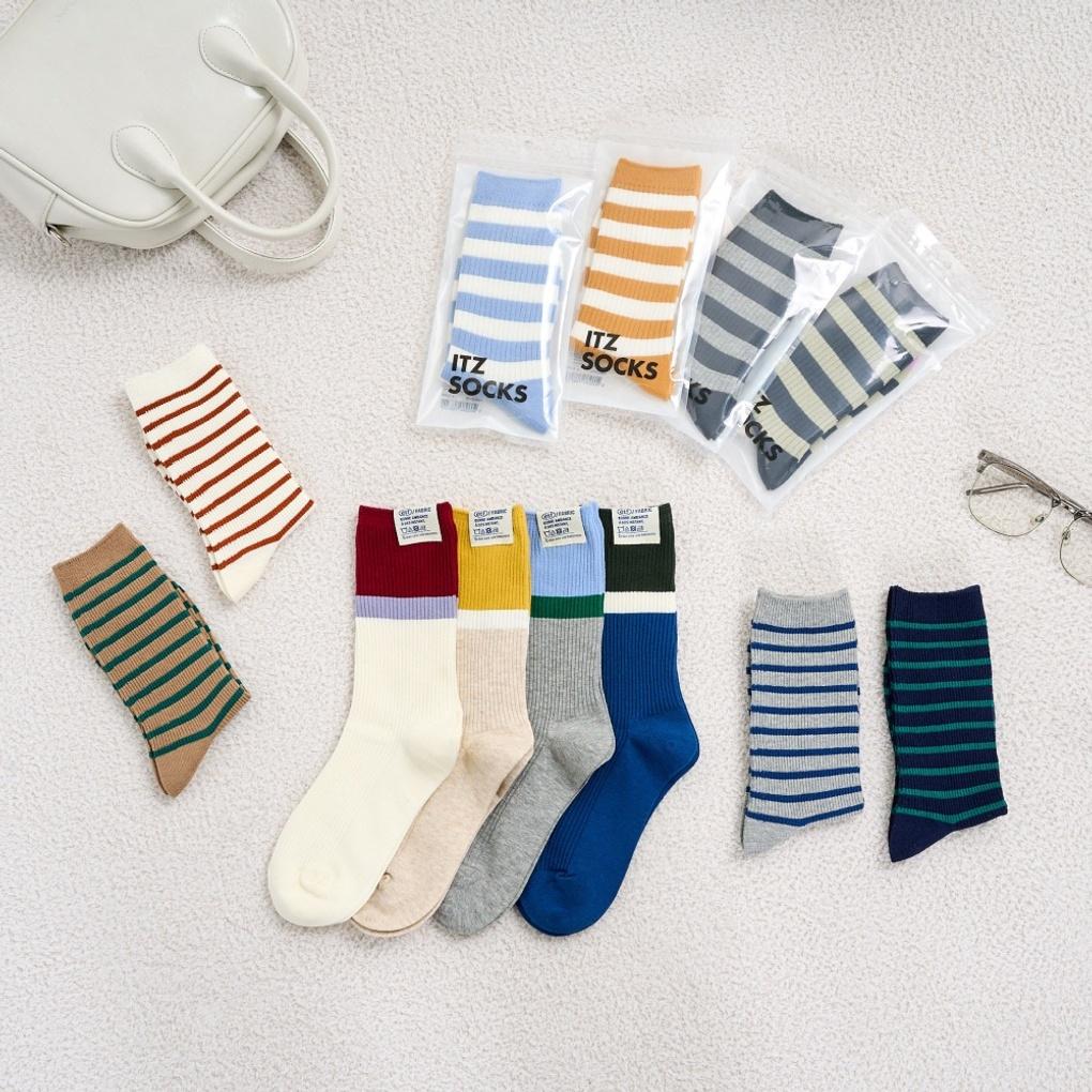 It's Socks Basic Striped Socks Gray_FS0825017