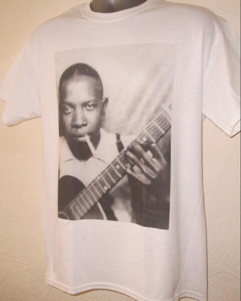 Robert Johnson Photo T-shirt Delta Blues Music John Lee Hooker Muddy Waters V161