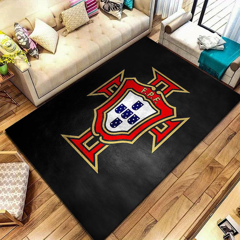 Portugal National Football Logo Carpet Rug for Living Room Bedroom Home Sofa Decoration,Kids play Non-slip Floor Mat