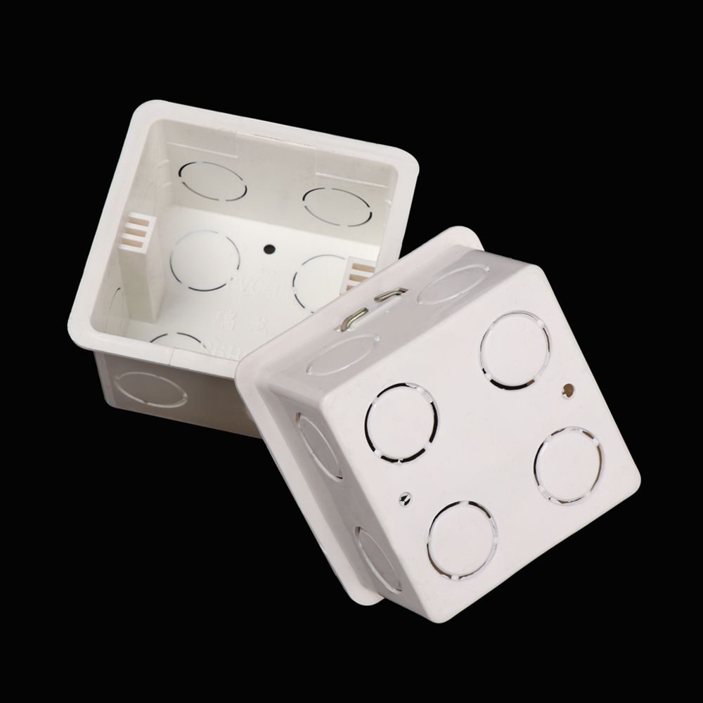 Home Equiments Light Touch PVC Plastic Wall Mounting Box Junction Concealed Bottom Switch Cassette
