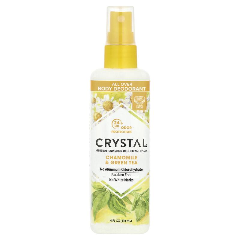 Mineral-Enriched Body Deodorant Spray, Chamomile & Green Tea, 4 fl oz (118 ml)