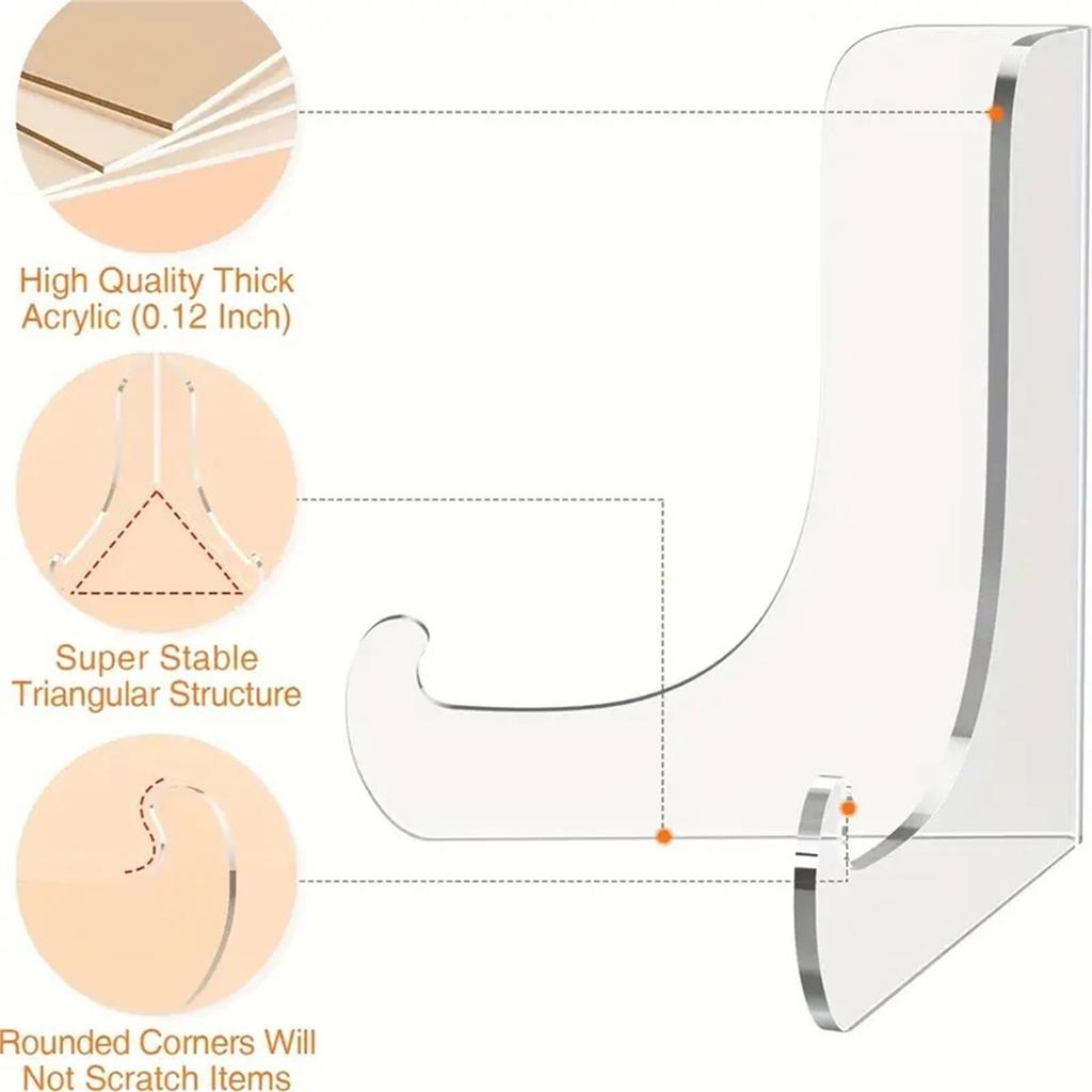 5 шт. Маленькая акриловая подставка-мольберт для демонстрации тарелок, карточек, фотографий, рамок, книг, журналов и многого другого устойчивым способом