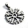 Vegvisir Viking Rune Nordic Compass Серебряный компас 925 пробы Подвеска Подвеска Верх