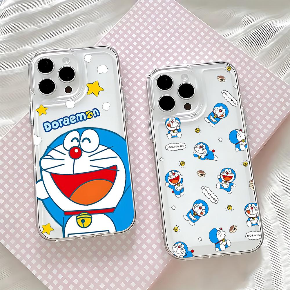 Мультяшный чехол для телефона Doraemon для Samsung Galaxy S26 S25 S24 S23 S22 S21 S20 FE Note20 10 Edge Plus Ultra Lite 5G Прозрачный чехол