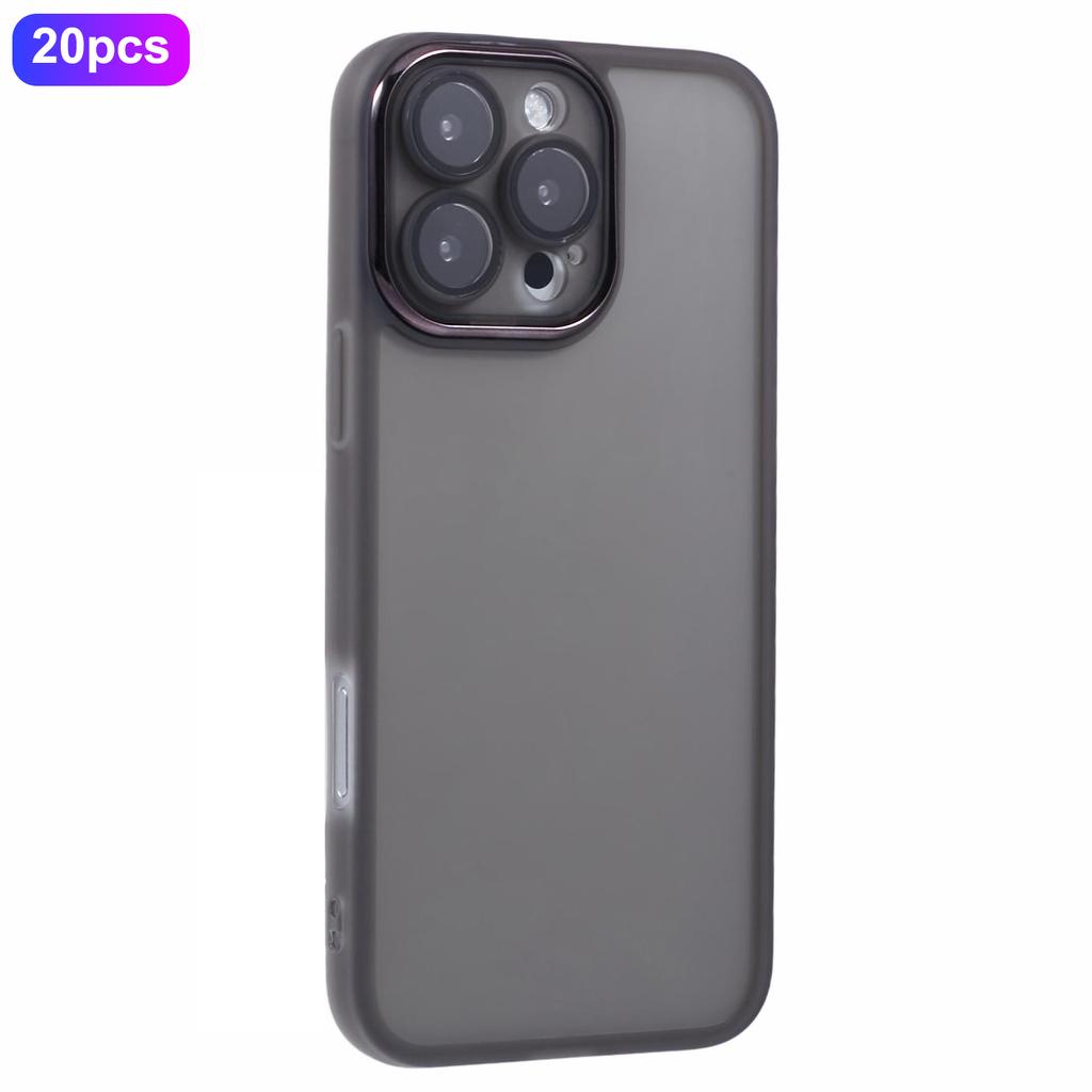 Bulk Purchasing 20Pcs For iPhone 16 Pro Case Electroplated Camera Frame TPU Phone Cover Precise Cutouts