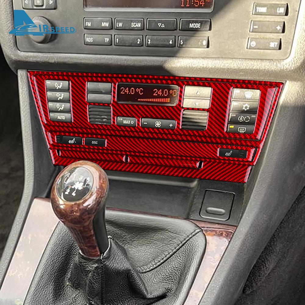 Наклейка для BMW 5 серии M5 E39 1998-2003 гг. из углеродного волокна, автомобильный кондиционер, AC CD, панель климат-контроля, обогрев сиденья
