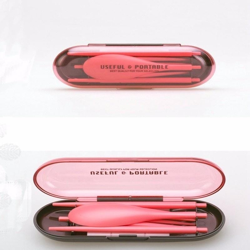 1 комплект/коробка столовых приборов Складной набор вилок Набор столовых приборов Переносная столовая посуда Товары для улицы Набор ложек вилок и палочек для еды