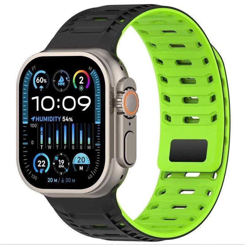 Силиконовый магнитный ремешок-петля для Apple Watch 49 мм 46 мм 45 мм 44 мм 42 мм Для iWatch Серии 11 10 9 8 7 6 5 4 3 2 SE 3 Ultra 3