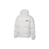 Solid Color Zip Hooded Down Jacket Men Outerwear White 534486-02