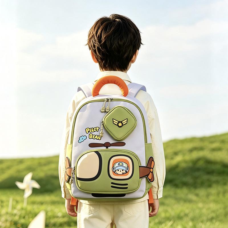 Schoolbag new cartoon car cute children's bag 1-1 years old boys and girls lightweight versatile backpack kindergarten bag