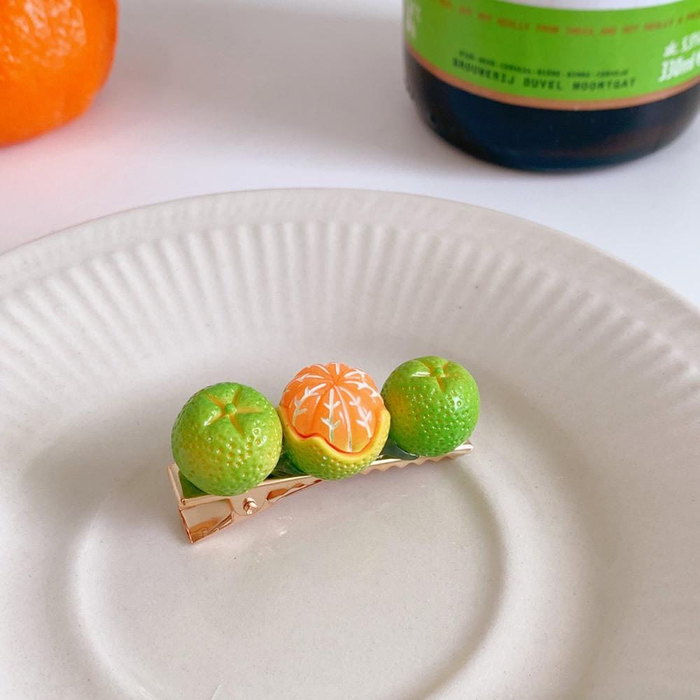 Креативная забавная заколка для волос в виде половинки очищенного апельсина, милый боковой зажим для девочки, японская заколка со словом "фрукт", зажим-уточка, популярные аксессуары для волос