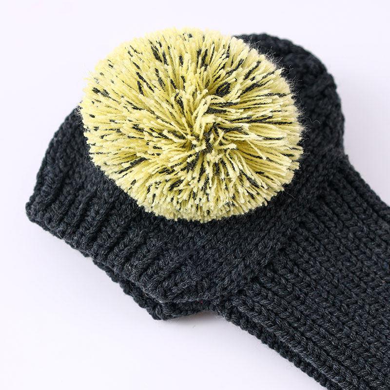 Unny Pom Pom Knit Hat for Italian Greyhound Dachshund Weimaraner Greyhound Clown Style Pet Accessories