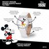 Disney Микки Маус Взрослые Классические Кардифф Сочлененная Рука Аналоговые Кварцевые Часы на Кожаном Ремешке Белый 2 - Серебристый Корпус/Белый