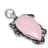 Кулон из розового кварца ручной работы из серебра 925 пробы 2,60" l0K59