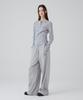 DANGLEDROP Dgdp Square Logo Wide Sweatpants_Melange Grey