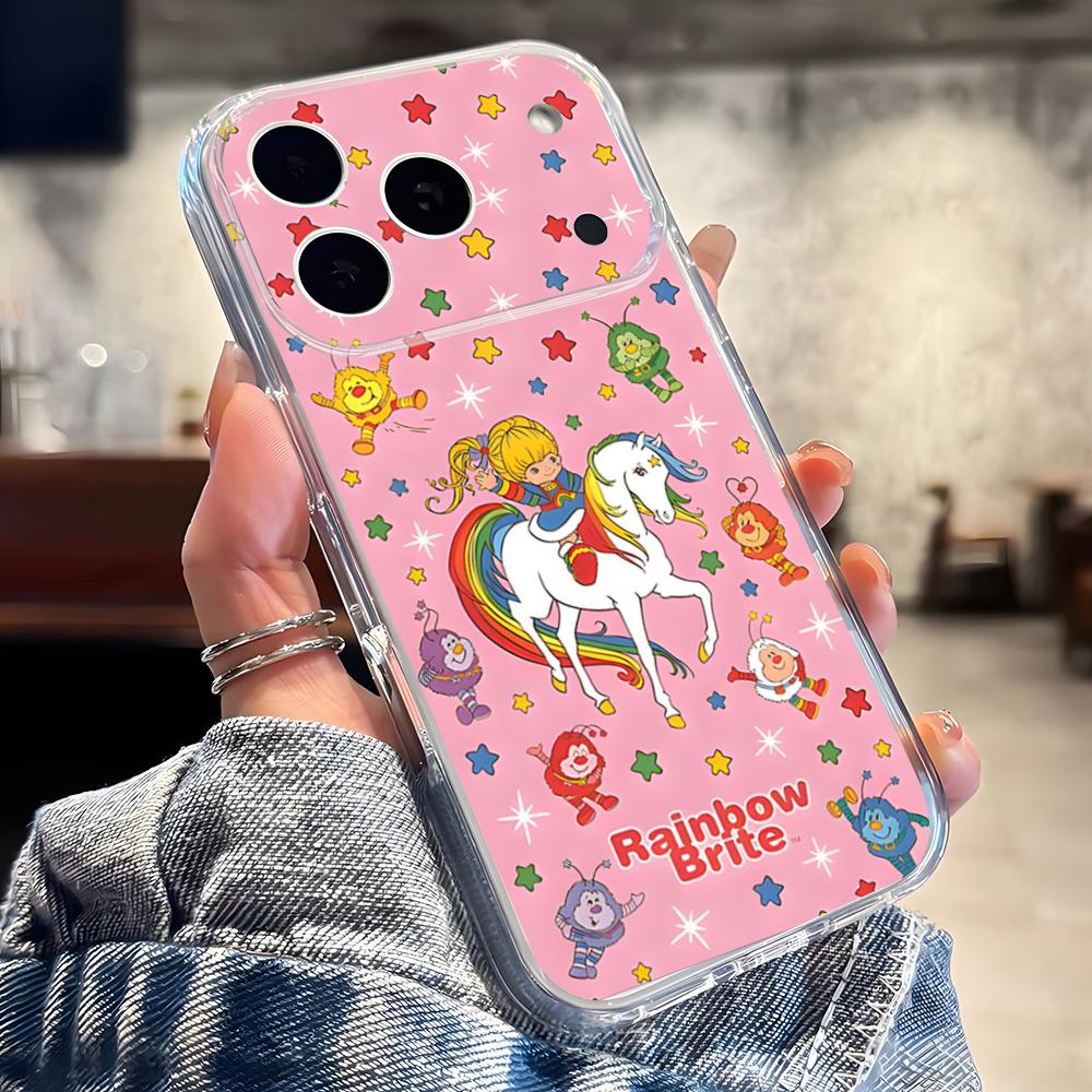 Cute Rainbow B-BriteS Phone Case For IPhone 17 16 Pro Max 15 14 13 11 12 Mini Xs X Xr 7 8 Plus Se Transparent Cover