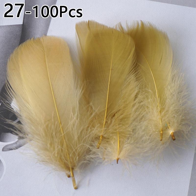 100pcs 6-12 Cm Natural Colourful Goose Feather Plume for Wedding Party Clothing Decoration DIY Craft Feathers