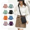 Women's Color Canvas Shoulder Bag Lightweight Square Phone Bag Multi-layer Nylon Cloth Coin Bags Toiletry Holder Crossbody Bags