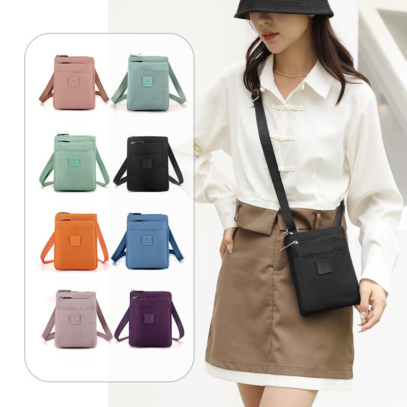 Женская цветная сумка через плечо, квадратная сумка для телефона, многослойная нейлоновая ткань, сумки для монет, держатель для туалетных принадлежностей, сумки через плечо