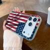 Чехол для телефона с узором американского флага для iPhone 17 Pro Max 16 15 Plus 14 13 12 11 Pro 16E 17Air XR XS Мягкий чехол с текстурой личи