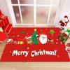 Crystal velvet Christmas Mat Santa Claus Floor Mat New Xmas Doormat  Bedroom