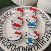 6Pcs/Set Sanrio Hello Kitty Bowknot Diy Sandal Charms Sweet Cute Cartoon Pvc Garden Shoes Buckle Accessories