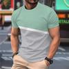Men'S Fashion T-Shirts Short Sleeve 3D Printed Street Style T Shirt Summer Stripe Graphic Hip Hop Casual Tops
