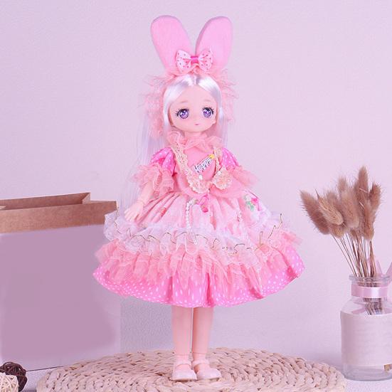 30CM 1/6 Ball Jointed Doll with Clothes Princess Lolita Dress BJD Doll Collectable Posable Action Figure Dress Up Doll Toy Girls Birthday Gift