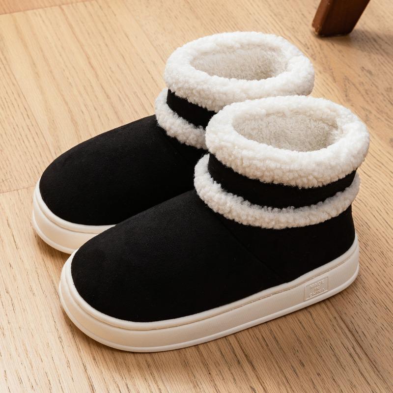 Thick-soled Snow Boots Women's New Winter Piled and Thickened Home Fluffy Warm Cotton Shoes Outer Wear Women's Winter