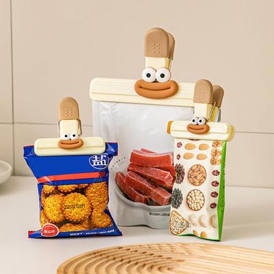 Зажим для герметизации пищевых продуктов, мультяшные клипсы для запечатывания снеков, влагозащищенный зажим с длинным хвостом для кухни, кафе, ресторана