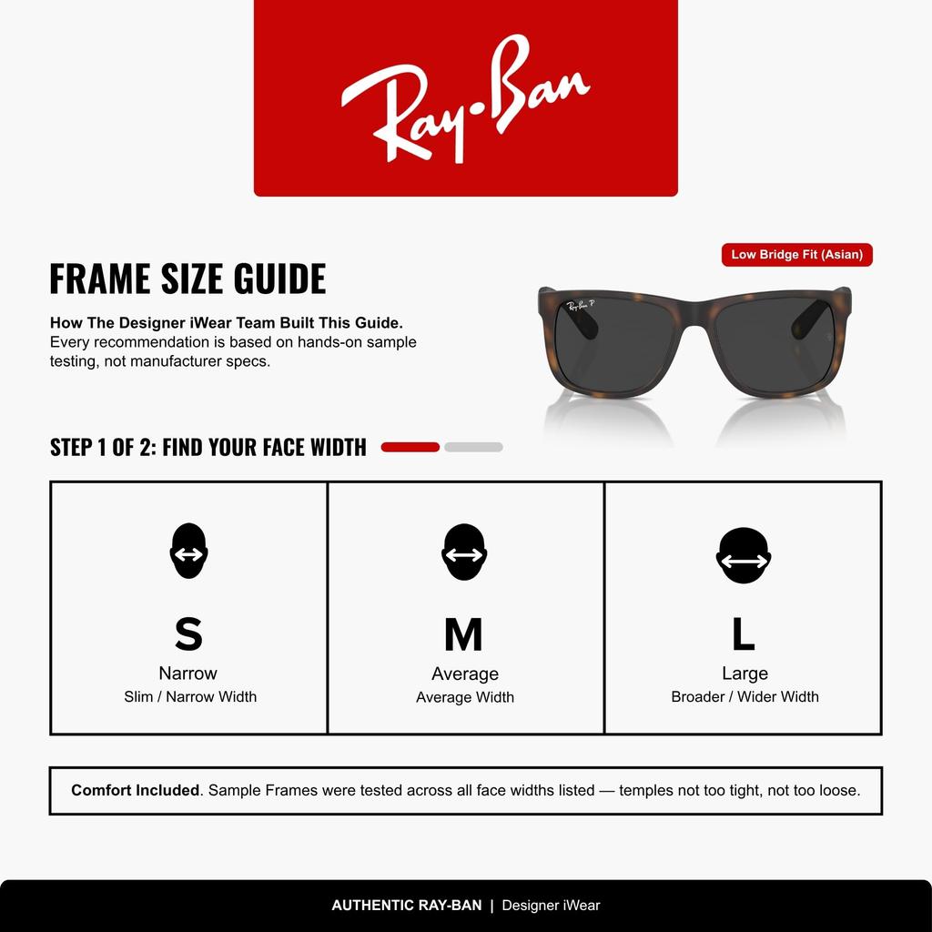 Ray-Ban Солнцезащитные очки Justin RB4165F 865/87 55 Asian Fit с поляризацией Матовый Резиновый Гавана Серые Линзы Импорт из Японии Оригинальные