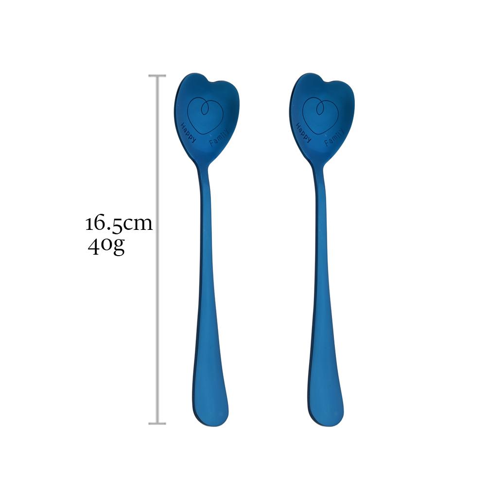 2 шт., ложка из нержавеющей стали в форме сердца, Золотая ложка, кофейная ложка, праздничные подарки, кухонные аксессуары, украшение для посуды